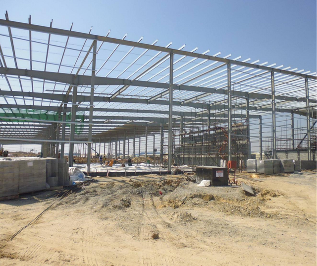 Estructura de acero Taller de metal Edificio Taller de acero Almacenamiento