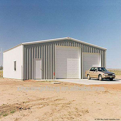 Garaje de acero comercial de acero comercial gris estructural previamente