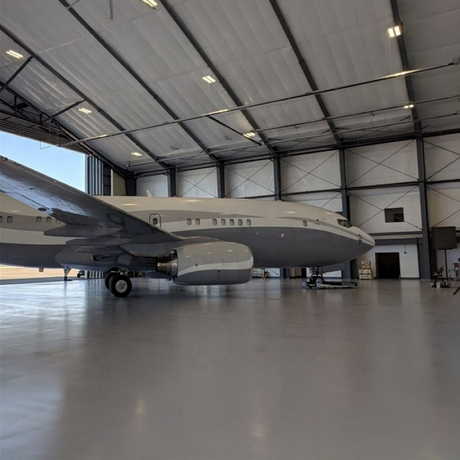Hangar de avión de estructura de acero galvanizada prefabricada