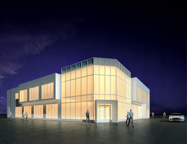 Showroom 3d Blue Commerericial Steel Building Showroom