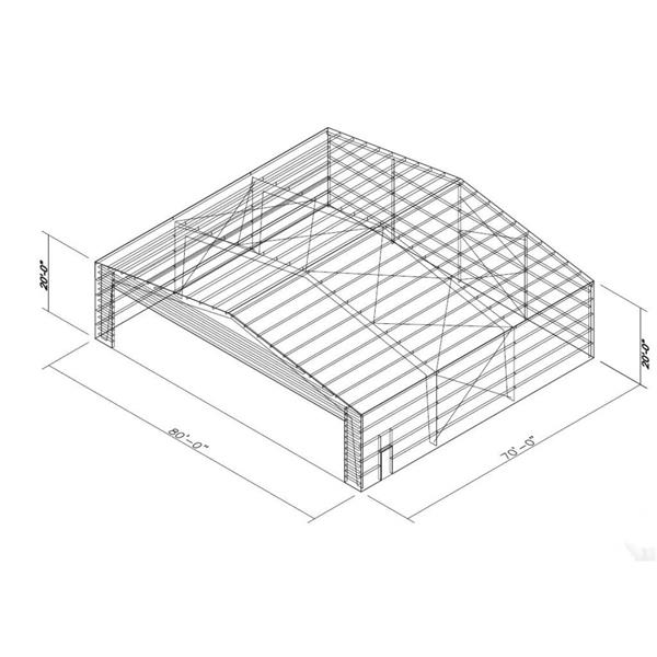 Hangar de acero ligero prefabricado de bajo costo y alto rendimiento para Australia